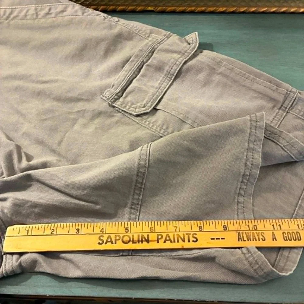 Wrangler Cargo Shorts Mens 48 Gray Relaxed Fit Stretch Cotton Utility Workwear